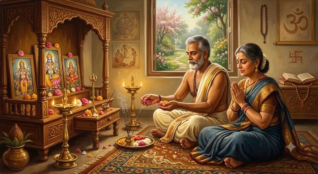 కర్మ, పునర్జన్మ, దైవస్మరణ – సుఖకాలంలో కూడా దైవపూజ ఎందుకు చేయాలి? — హిందూమతం
