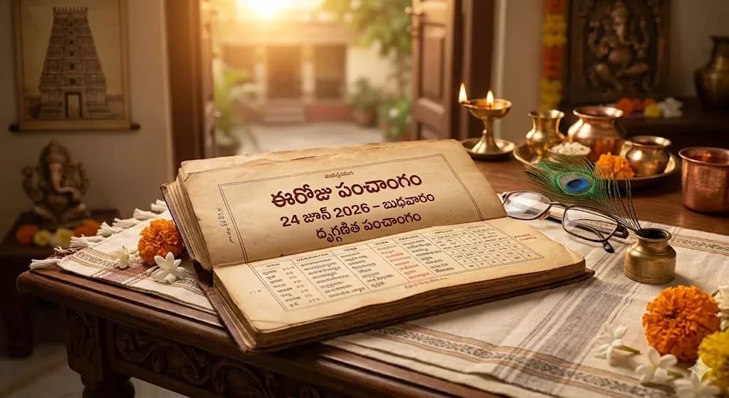 ఈరోజు పంచాంగం 24 జూన్ 2026 – బుధవారం దృగ్గణిత పంచాంగం — జ్యోతిషం
