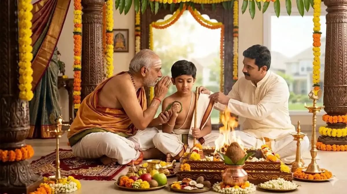 ఉపనయనం — యజ్ఞోపవీత / బ్రహ్మోపదేశ సంస్కారం (NRI గైడ్)