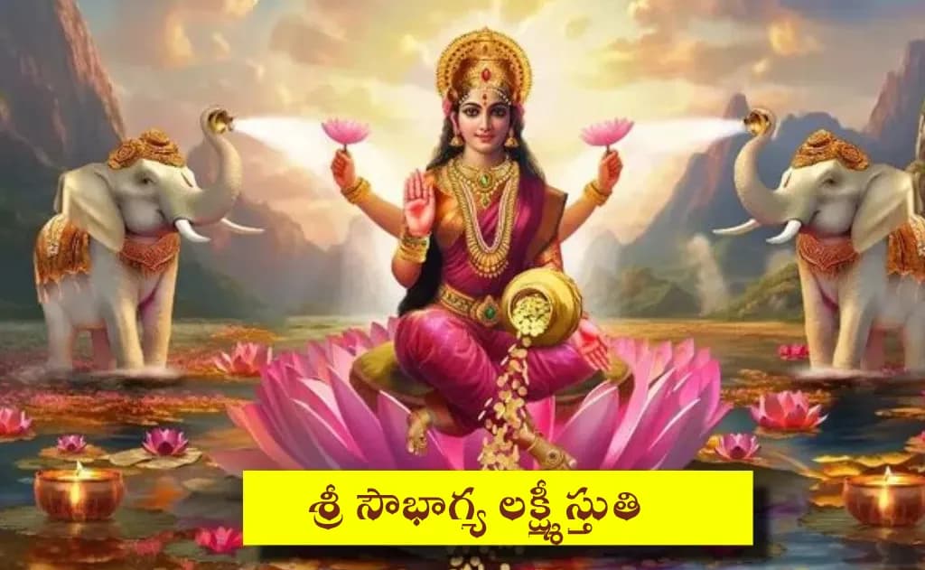శ్రీ సౌభాగ్య లక్ష్మీ స్తుతి..!!