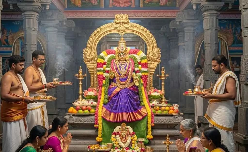 అమ్మవారి మూలవిరాట్టునకు విశేష పూజ వివరాలు 🌸