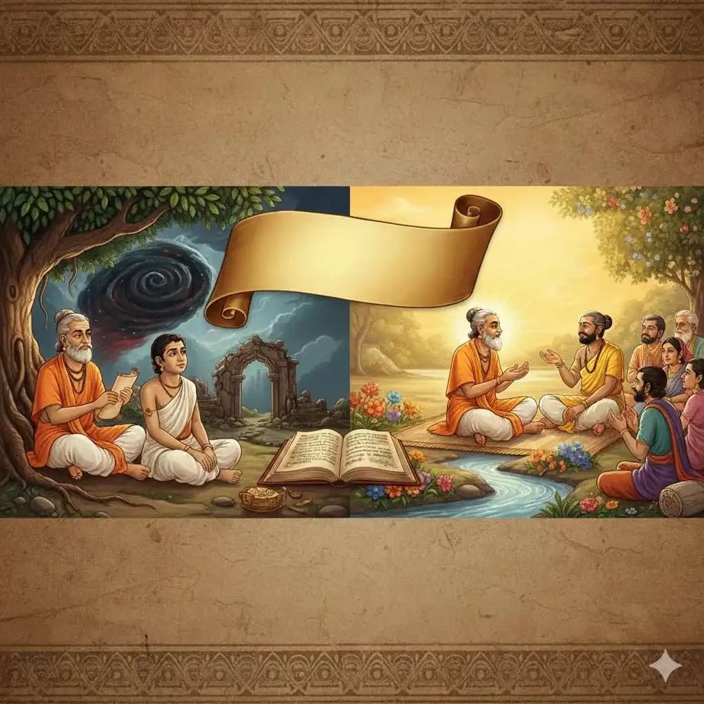సహవాసం దోషం – శిష్యుడు & గురువు కథనం, సత్సంగం ఉపదేశం — కథలు