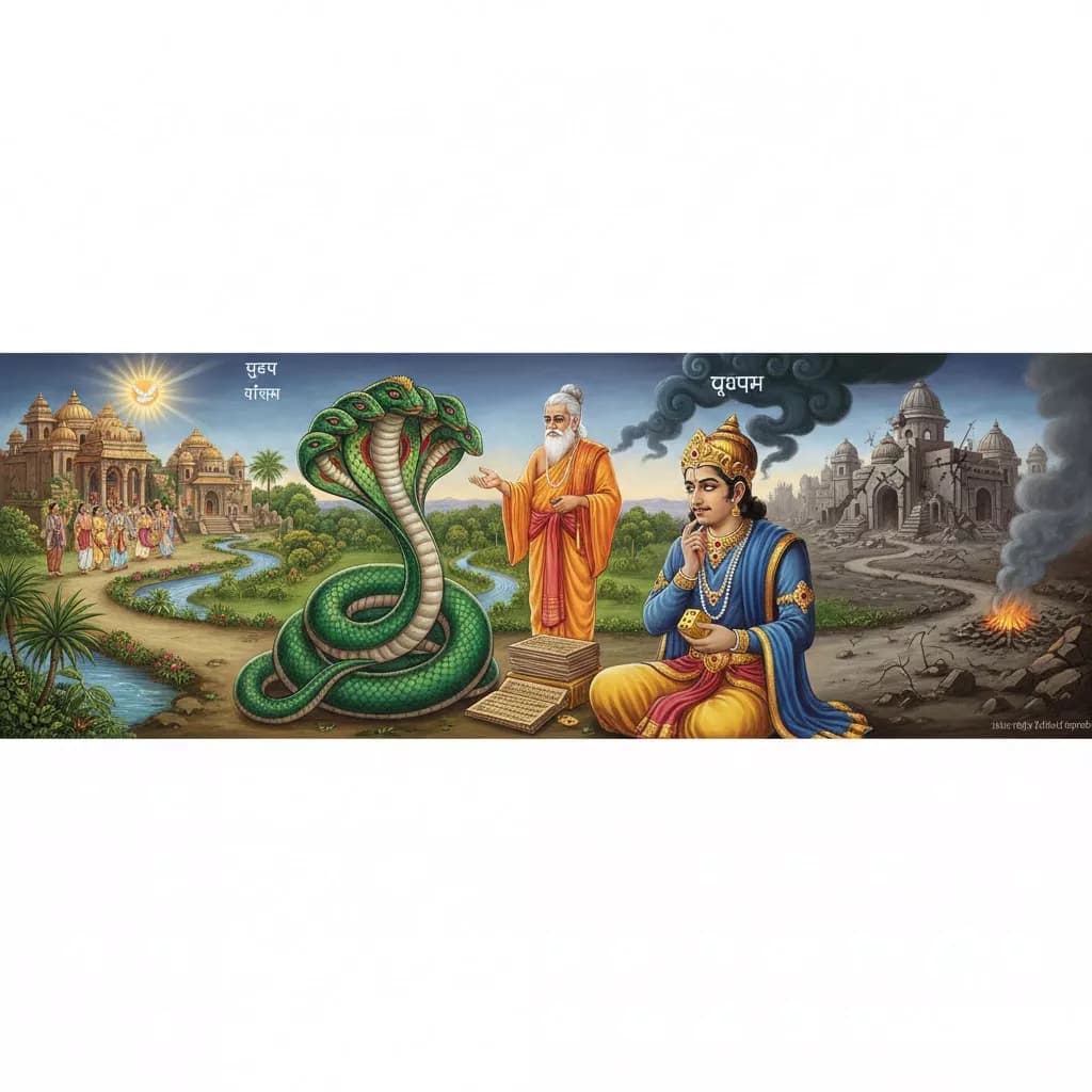 కర్కోటకుడు – నలుడు & రాజ్య గాథ, పాపం-పుణ్యం ఉపదేశం — కథలు