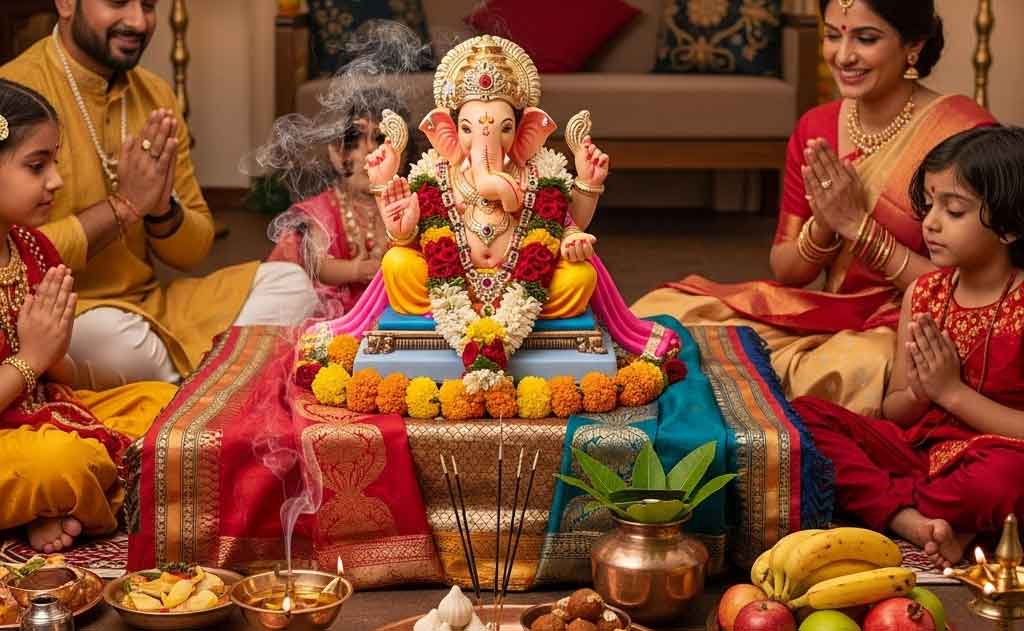 గణేశ్ వ్రతం: గణపతి దేవుని పవిత్ర వ్రత సంపూర్ణ మార్గదర్శకం - పూజా విధి, కథలు మరియు ఆధ్యాత్మిక ప్రాముఖ్యత — పండుగలు