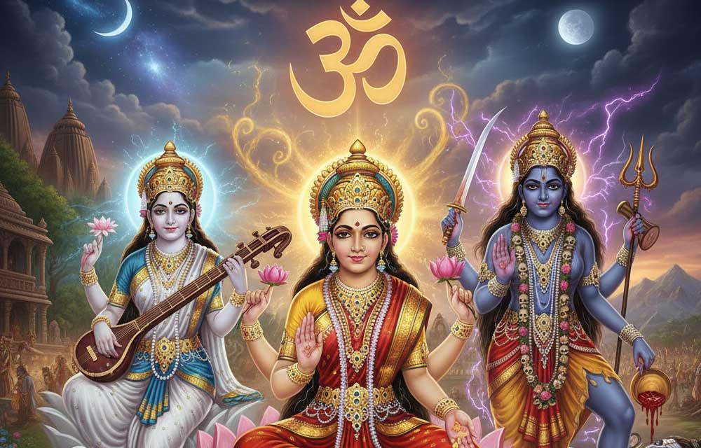 అమ్మలగన్నయమ్మ ముగురమ్మల మూలపుటమ్మ — హిందూ దేవుళ్ళు