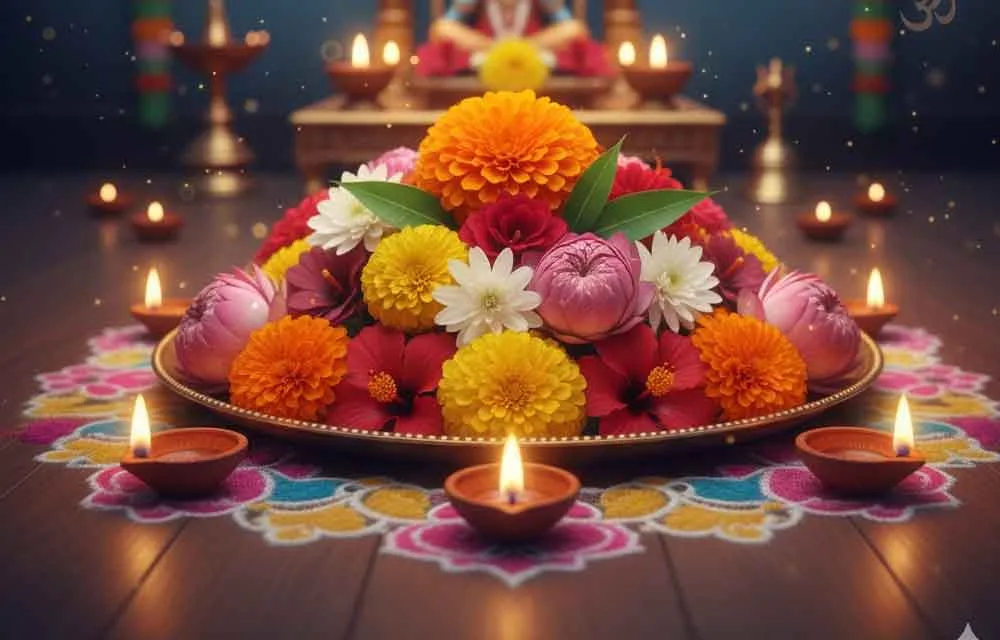 దీపావళి పూజలో ఉపయోగించే పవిత్ర పుష్పాలు & వాటి శక్తి తరంగాలు