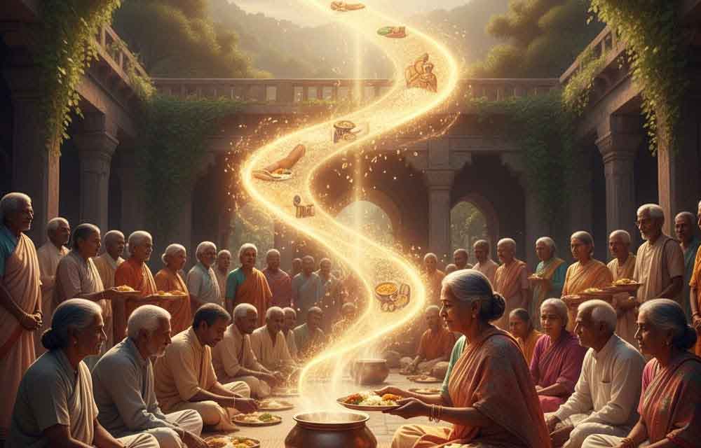 అన్నదానం, వస్త్రదానం: మోక్ష మార్గంలో అడుగు మొదటి దశ — హిందూమతం