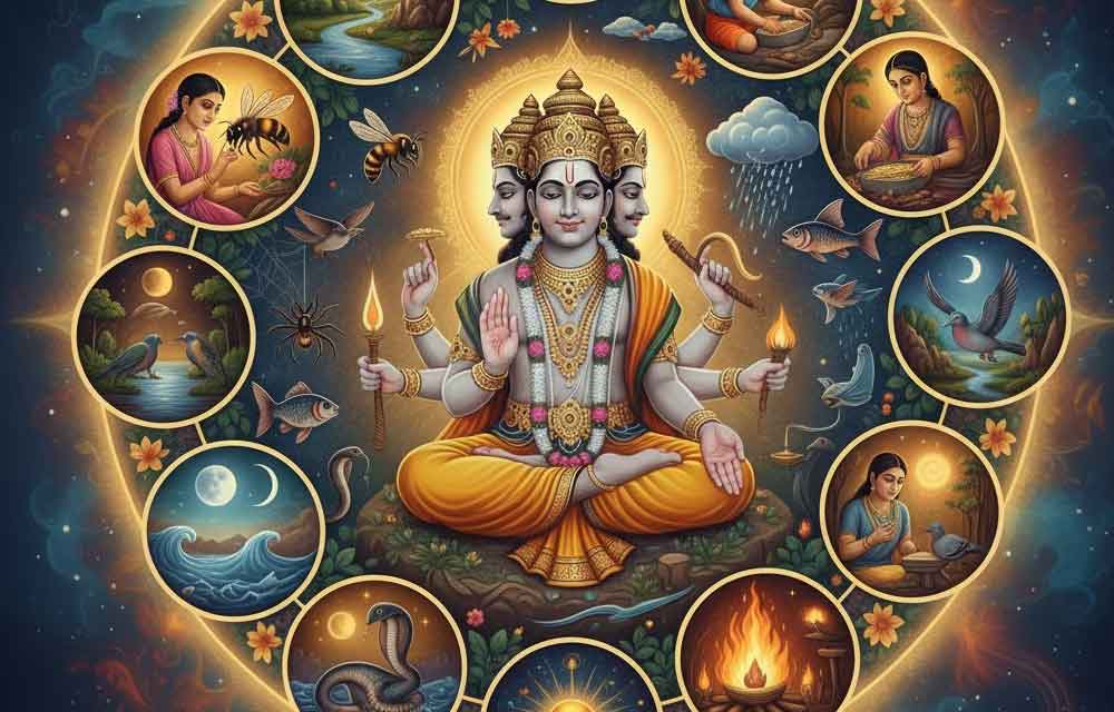 దత్తాత్రేయుల 24 మంది గురువులు: ప్రకృతి నుండి ఆధ్యాత్మిక పాఠాలు — కథలు