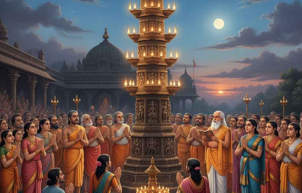 కార్తీక పురాణం – 16వ అధ్యాయము-స్తంభ దీప ప్రశంస — కథలు