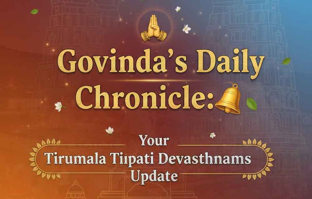 Tirumala Darshan Timings : Monday, November 17, 2025 — Tirumala
