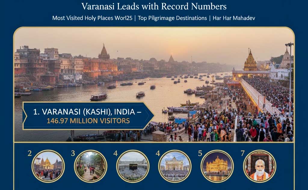 Top 10 Most Visited Spiritual and Pilgrimage Sites in the World 2025: Varanasi Leads with Record Numbers — Spiritual Yatra
