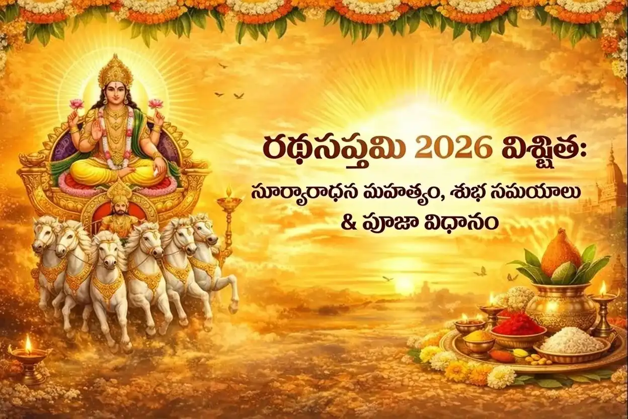 రథసప్తమి 2026 విశిష్టత: సూర్యారాధన మహత్యం, శుభ సమయాలు &amp; పూజా విధానం — పండుగలు