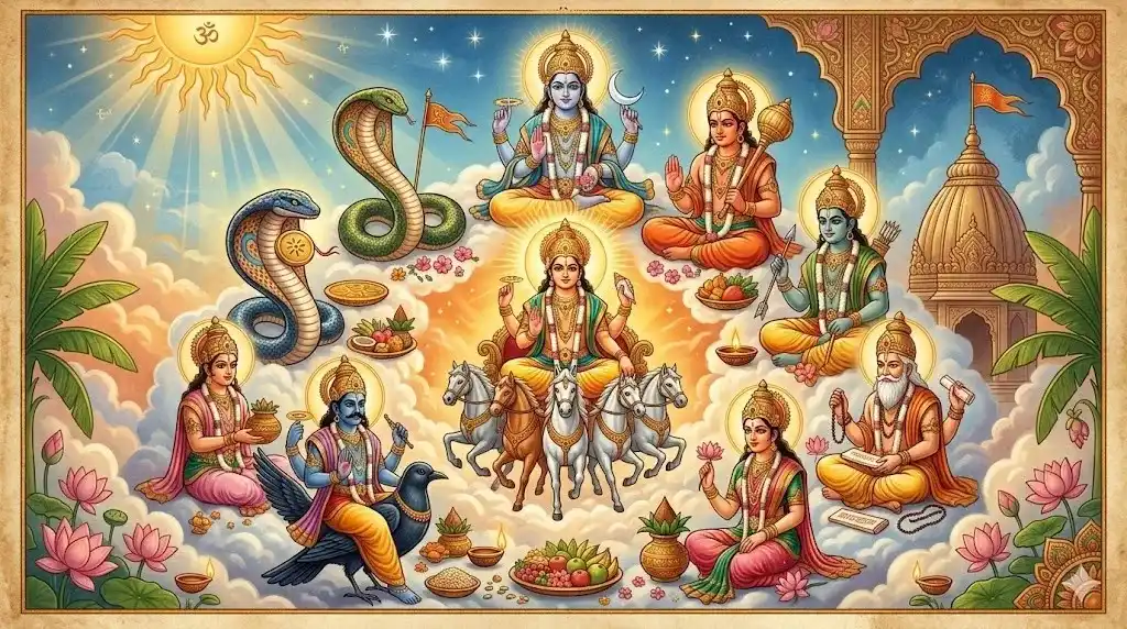 నవగ్రహ ప్రార్థనా – ఆరోగ్యం, గ్రహశాంతి మరియు శుభఫలాల కోసం పవిత్ర స్తోత్రం — homebanner