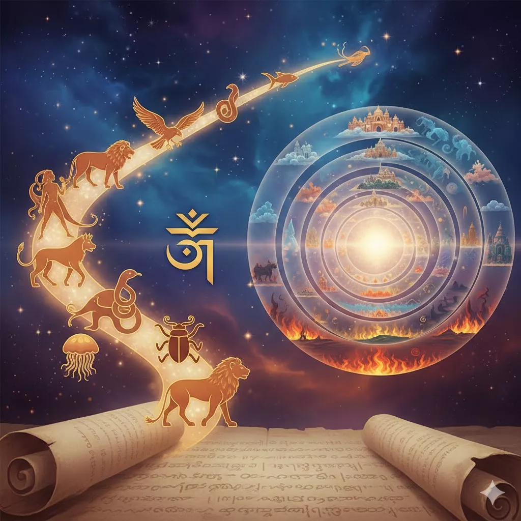 “ఏడేడు జన్మలు” అర్థం ఏమిటి? 7 జీవరాశులు &amp; 14 లోకాల రహస్యం — homebanner