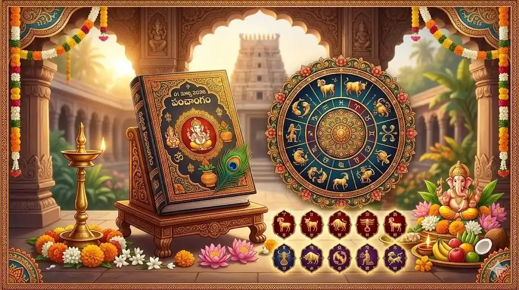 01 మార్చి 2026 దృగ్గణిత పంచాంగం &amp; రాశిఫలాలు — homebanner