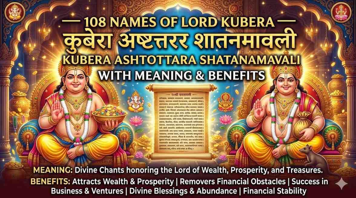 108 Names of Lord Kubera — Kubera Ashtottara Shatanamavali with Meaning & Benefits — Hindu Gods