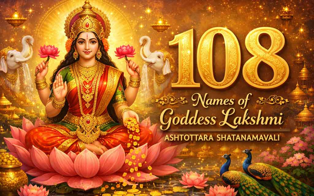 108 Names of Goddess Lakshmi — Ashtottara Shatanamavali — Hindu Gods
