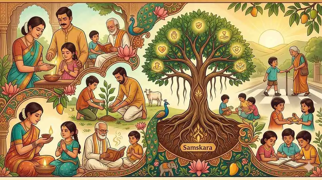 సంస్కారబలం: పిల్లలపై తల్లిదండ్రుల ప్రభావం &amp; భారతీయ విలువలు — homebanner