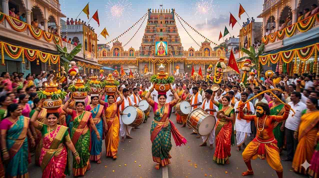 బోనాలు 2026 ఉత్సవాలు తెలంగాణలో: మహంకాళి అమ్మవారి భక్తి, రంగులు, సంగీతం – పూర్తి వివరాలు — homebanner