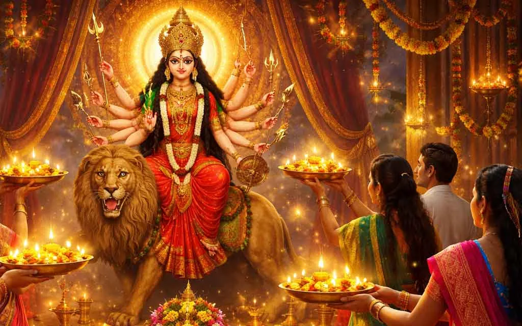 నవరాత్రి ఆరతి పాటలు — హిందీ మరియు ఇంగ్లీష్‌లో (2026) — పండుగలు