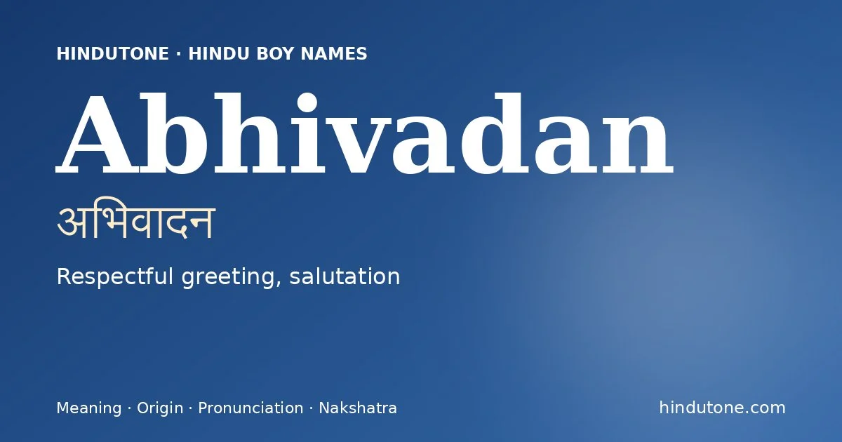 అభివాదన్ — A