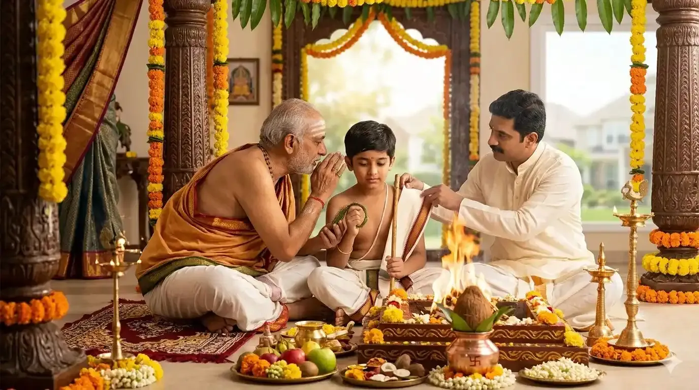 ఉపనయనం — యజ్ఞోపవీత / బ్రహ్మోపదేశ సంస్కారం (NRI గైడ్) — ఆధ్యాత్మికత